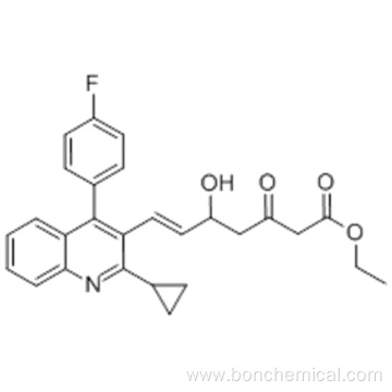 6-Heptenoic acid,7-[2-cyclopropyl-4-(4-fluorophenyl)-3-quinolinyl]-5-hydroxy-3-oxo-, ethylester,( 57365812, 57187664,6E)- CAS 148901-69-3